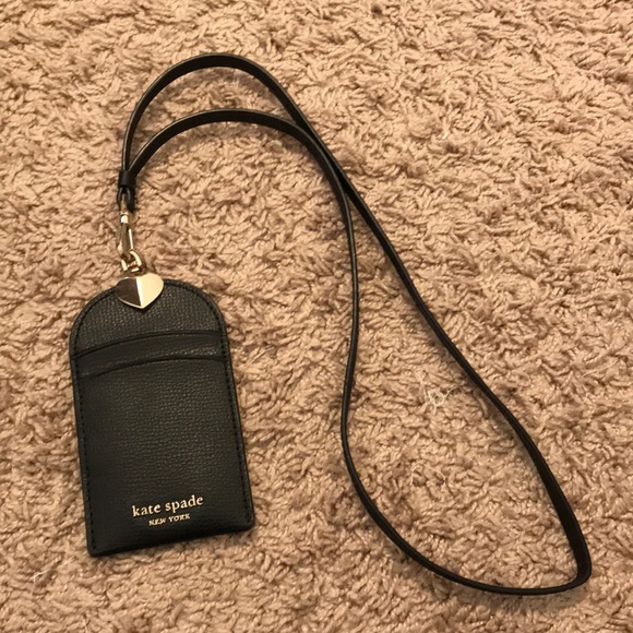 kate spade Accessories Kate Spade Sylvia Spenser Black Leather Logo